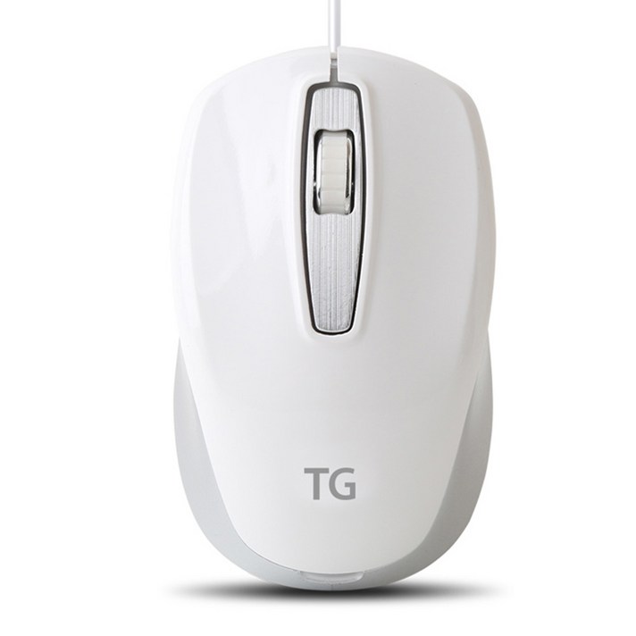 TG삼보 USB 무소음 유선 마우스 TG-M500U, 화이트실버