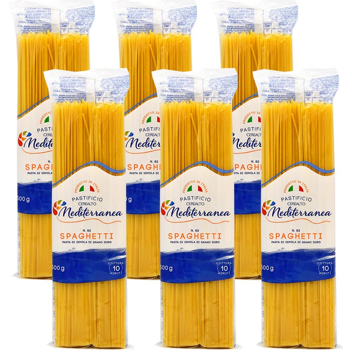 메디테라니아 스파게티면, 500g, 6개