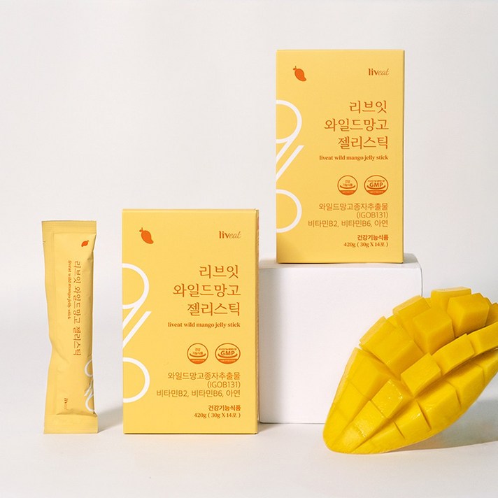 리브잇 싹 다이어트젤리 (와일드망고), 3박스(42포), 30g