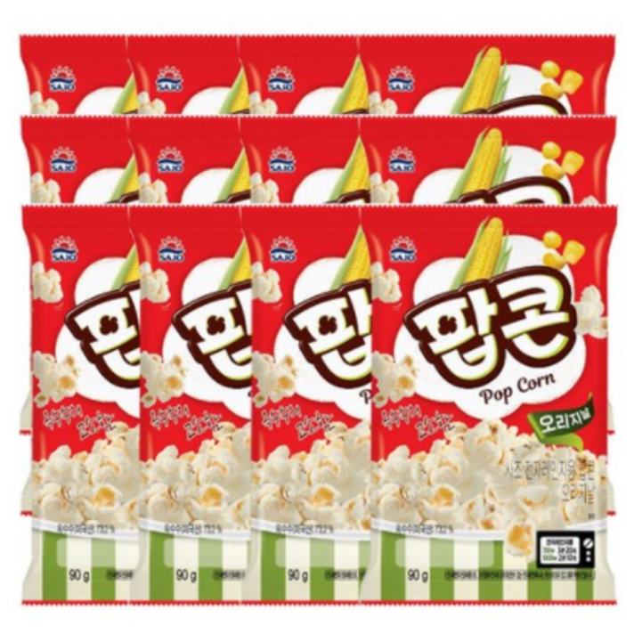 사조 로하이팝콘 오리지널맛 90g 12입, 1box
