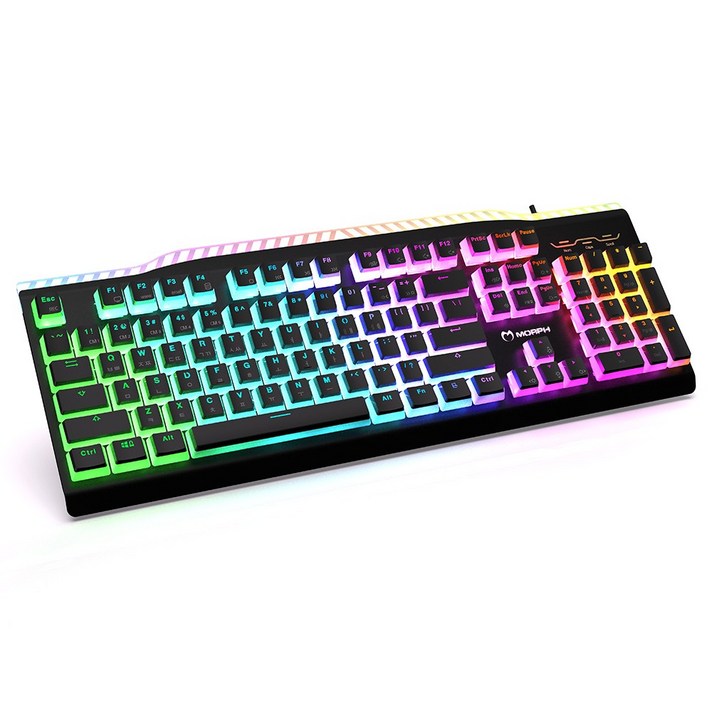 한미마이크로닉스 RGB 게이밍 기계식 유선키보드 청축, 블랙, MORPH MK-1, 일반형