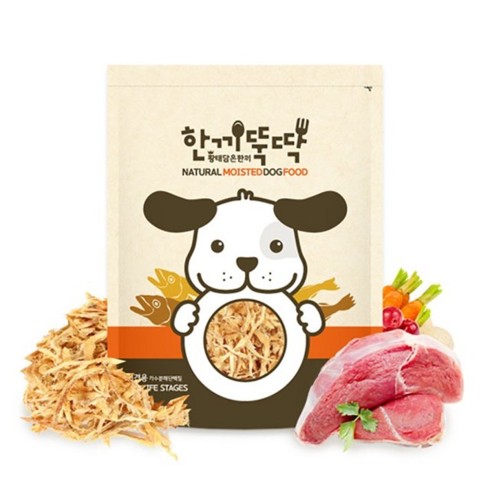 한끼뚝딱 황태와 소고기 반려동물 습식사료, 1kg, 1개