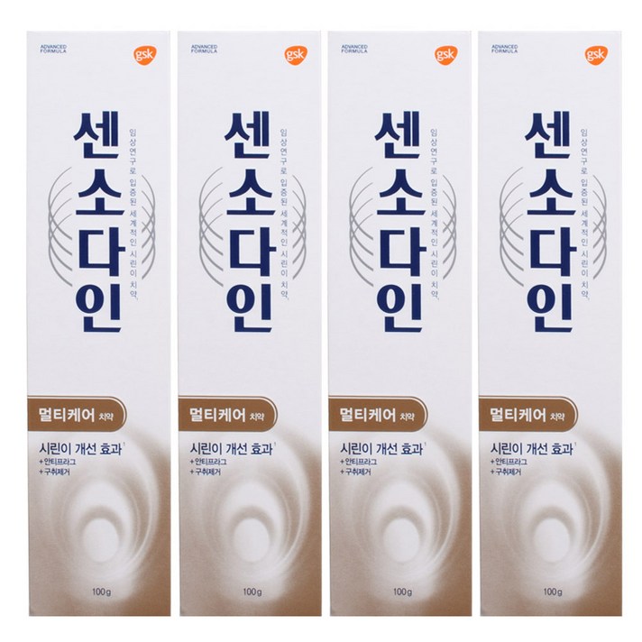 센소다인 멀티케어 시린이개선 치약, 100g, 4개