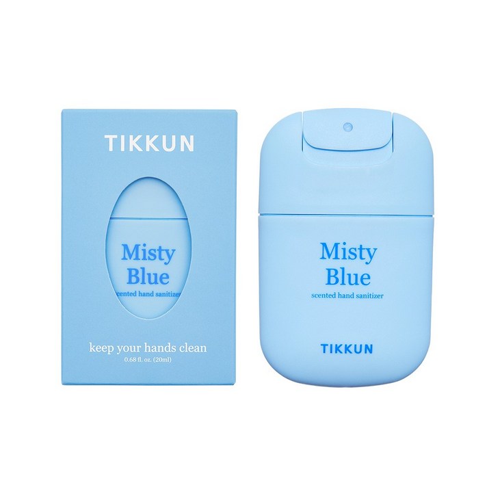티쿤 휴대용 퍼퓸 손소독제 미스티블루 에탄올70%, 1개, 20ml
