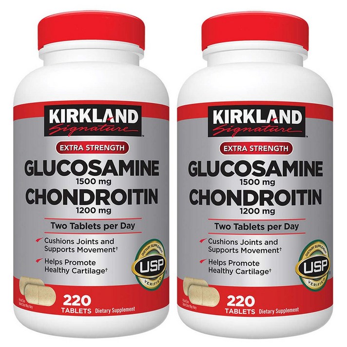 Kirkland Signature Glucosamine & Chondroitin 글루코사민 220정 2병