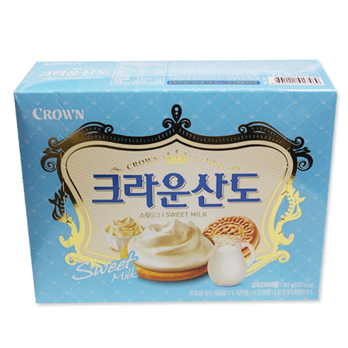크라운 산도 스윗밀크 161g 식품 > 스낵/간식 스낵/시리얼 과자쿠키/비스킷/크래커 과자쿠키, 1″></div>
<div class=
