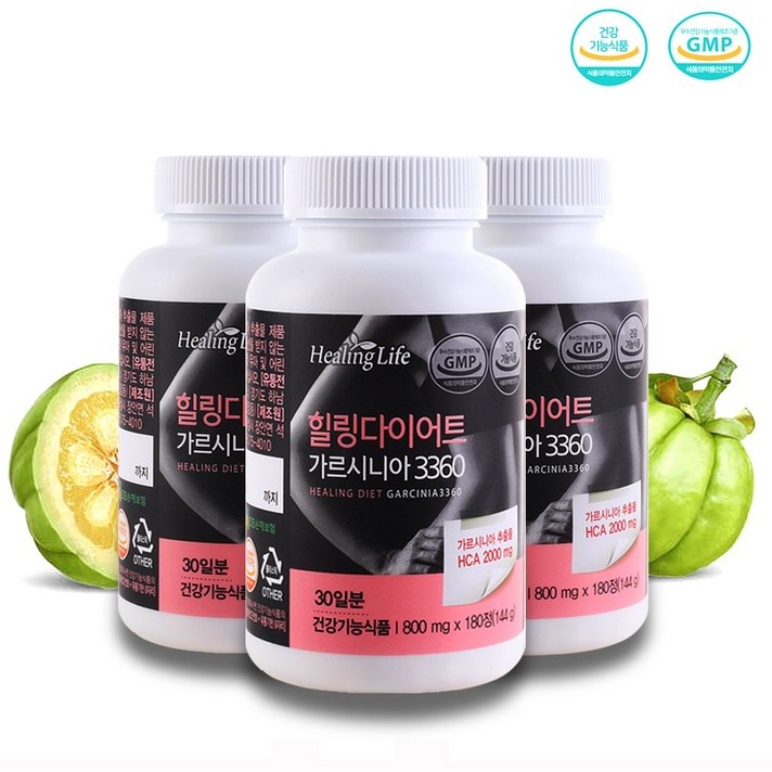 힐링라이프 고함량 가르시니아 3360mg, 3병