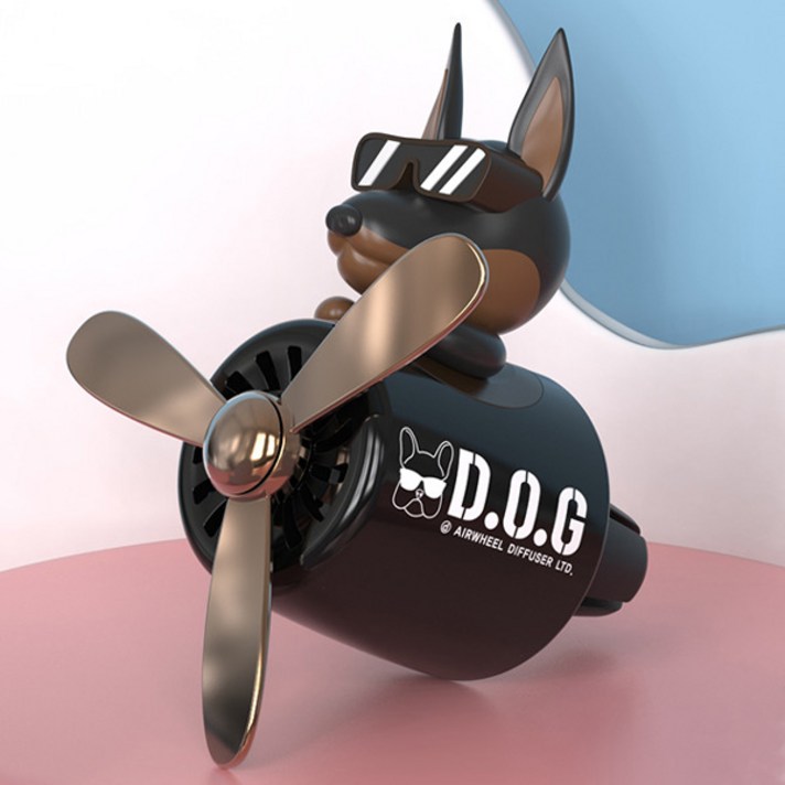 도그독 에어휠 차량용 방향제 자동차 비행기 디퓨저 D.O.G, 에어휠 푸들(핑크), 일랑일랑