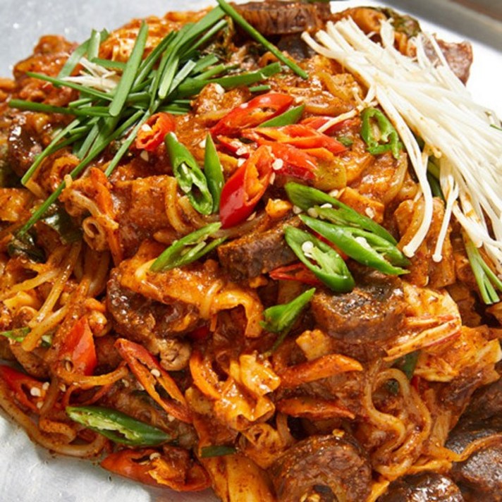 신림동 순대타운 백순대 맛집 양지순천집 순대곱창볶음 2인분, 500g