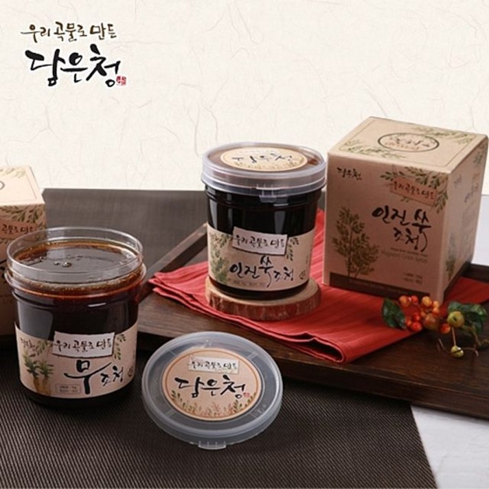 담은청 2종세트, 인진쑥조청+무조청, 2kg