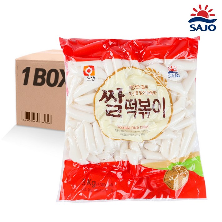 쌀떡볶이떡 3kg 5입 대용량 업소용 식자재 무방부제, 1GB9_ 쌀떡볶이 3kg 5입