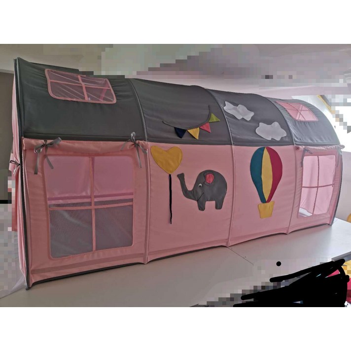 벙커침대텐트 이케아쿠라 남자아이방꾸미기 동굴텐트 2종, 가로 1.8m*높이 90*세로 1m 아기코끼리 열기구