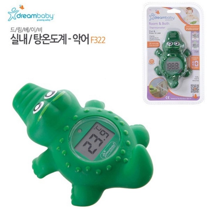 실내 탕온도계 악어 F322 목욕용품 유아욕탕온도계