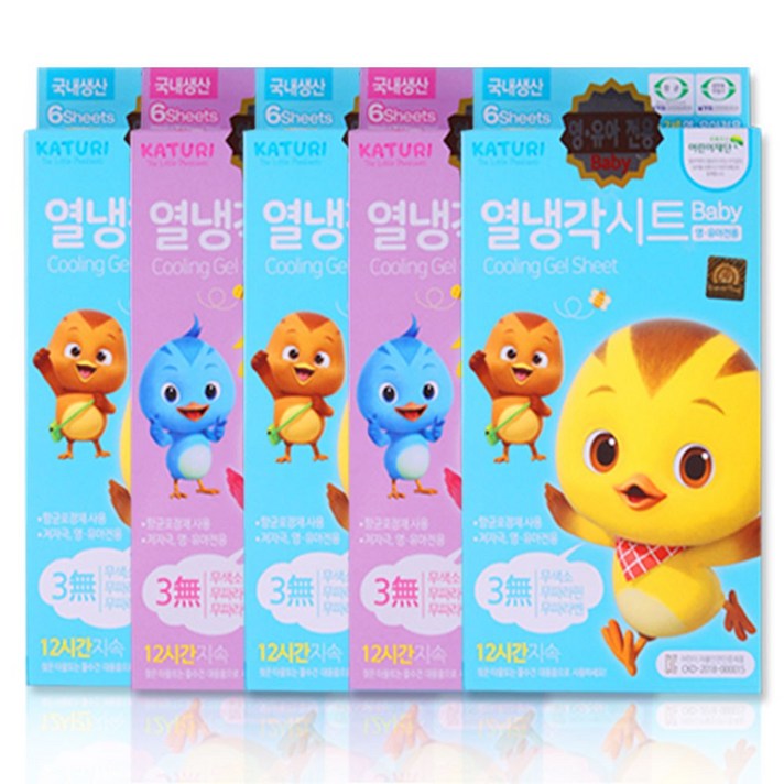 냉각시트 엄마까투리 열냉각시트 (랜덤) 6매입, 5개