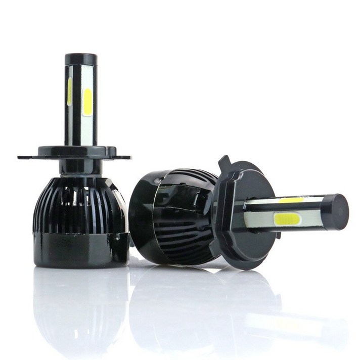2X H4 H7 H11 H8 9006 HB4 4 4 면 LED COB 자동 자동차 헤드 라이트 40W 8000LM 하이, H3