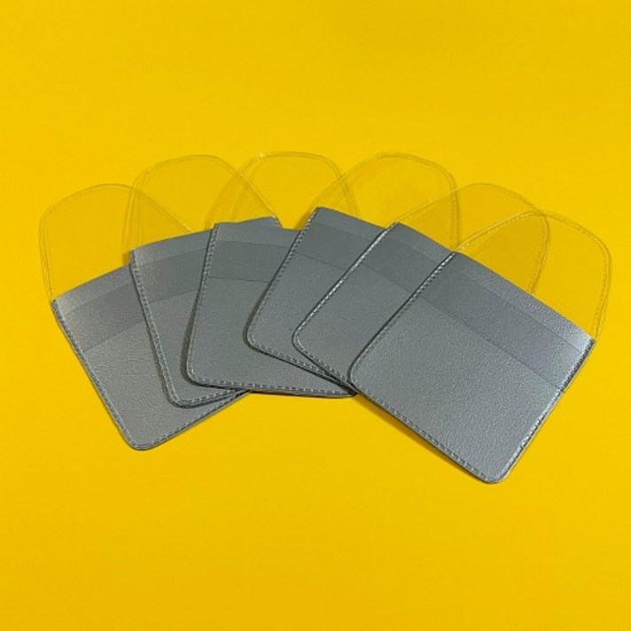 PVC 미니파우치 4가지 사이즈 은색투명 (뱃지 메달 볼마커 굿즈) 포장용 미니 케이스 50개 1SET, 4.5 x 5.5cm