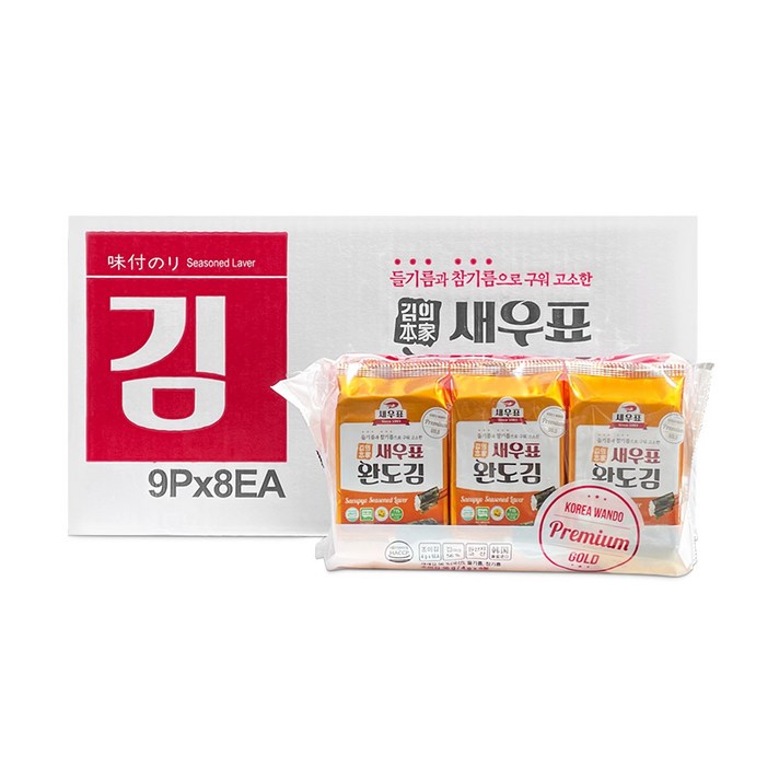 새우표 완도 프리미엄 도시락김 4g x 72봉