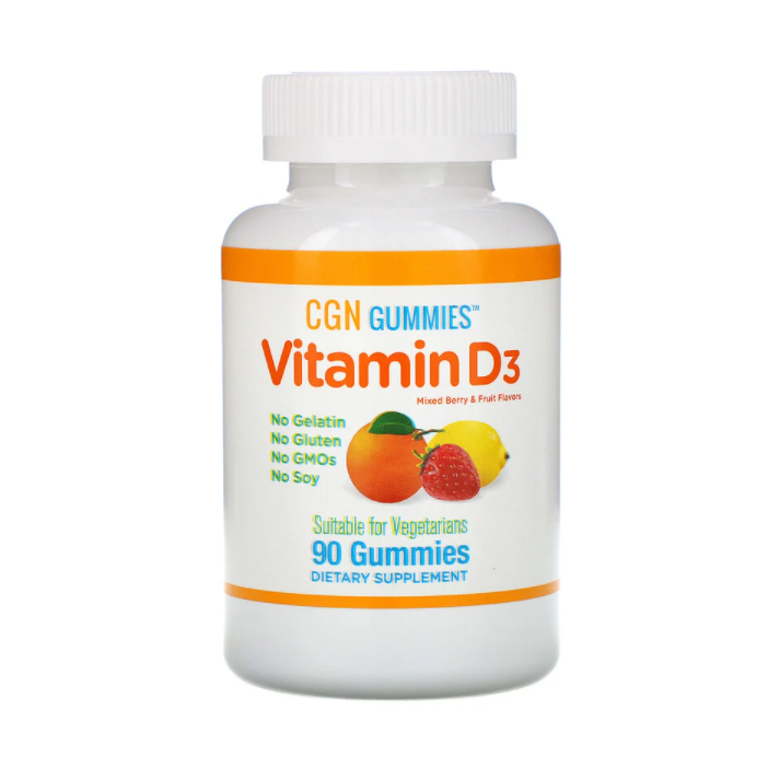 캘리포니아 골드 뉴트리션 California Gold Organic Vitamin D3 Gummie 비타민D3 혼합베리&과일 향 구미젤리 90개입, 1개