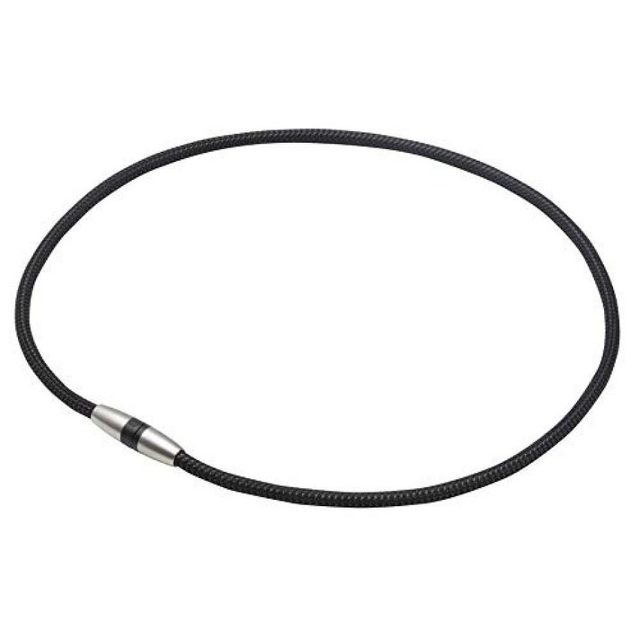 phiten 파이텐(phiten) 남여공용 목걸이 RAKUWA 자기 티타늄 메탈 블랙 50cm, 1개