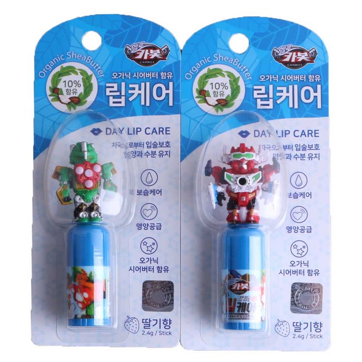 헬로카봇 피규어 립케어 (랜덤), 딸기향, 2개
