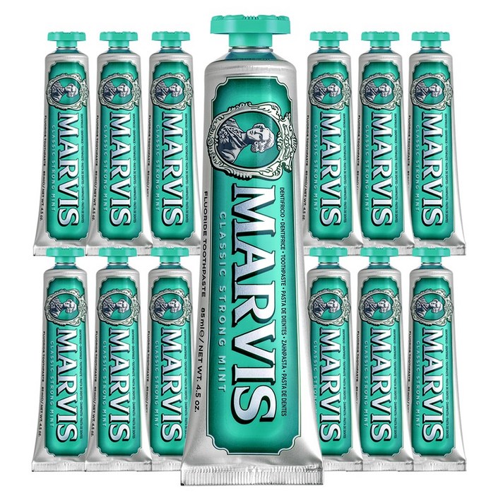 SENSODYNE 독일치약 치과 잇몸 화이트닝 교정Marvis 클래식 Strong 민트 치약 85 Ml Set Of 12개, 85ml