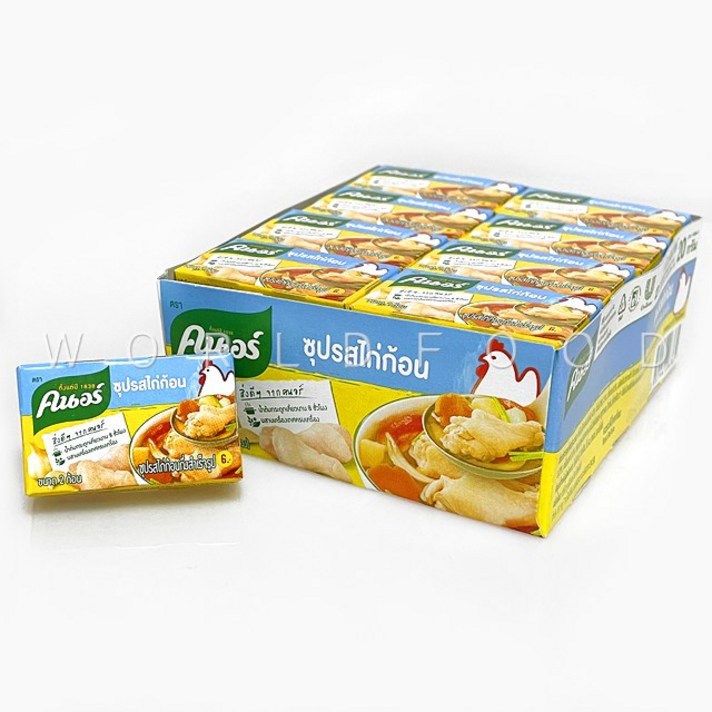 월드푸드 태국 유니레버 크노르 치킨 큐브 치킨스톡 닭육수, 24개입, 20g