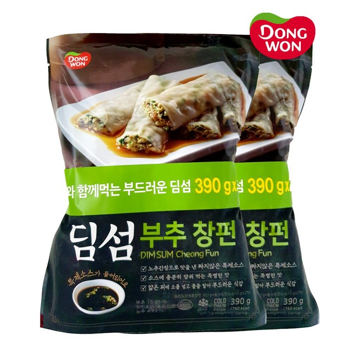 동원 딤섬 부추 창펀 (390gx2개)x2개 무료배송/국내산돼지고기/특제소스동봉, 1개