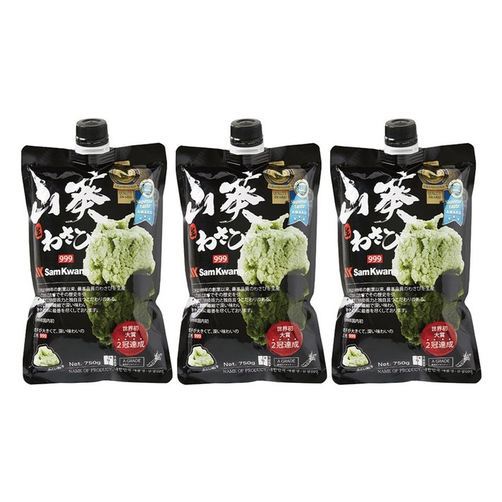 삼광 999 생와사비 750g x 3봉 대용량 고추냉이, 단품