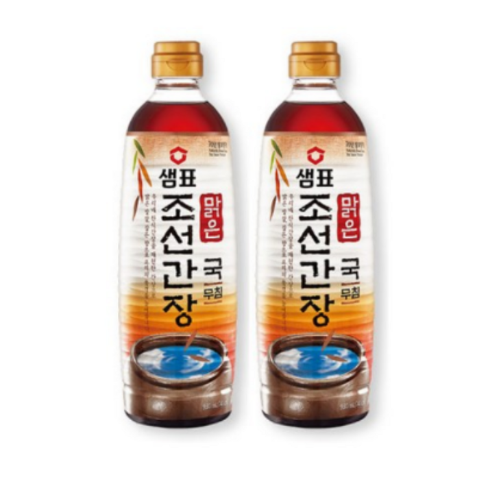 샘표 맑은조선간장 930ml X 2(셋트), 샘표 맑은 조선간장 국 무침용 930ml 2개