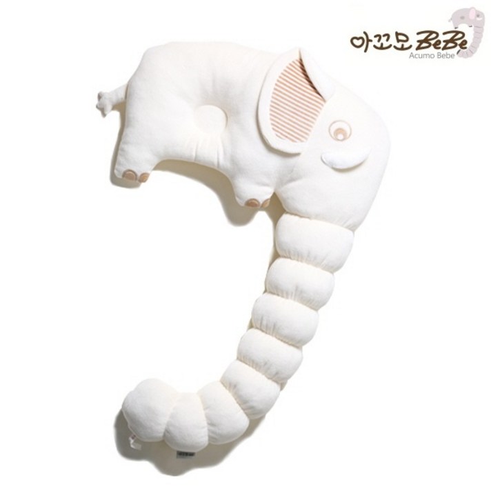 아꼬모베베 애착 필로우 짱구베개, 코끼리 베이지