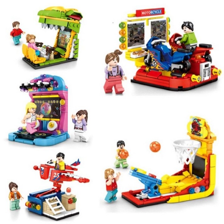 오락실2 게임기블럭 6종 1택 블럭 조립 레고호환 hie*9488GS, 5302-E