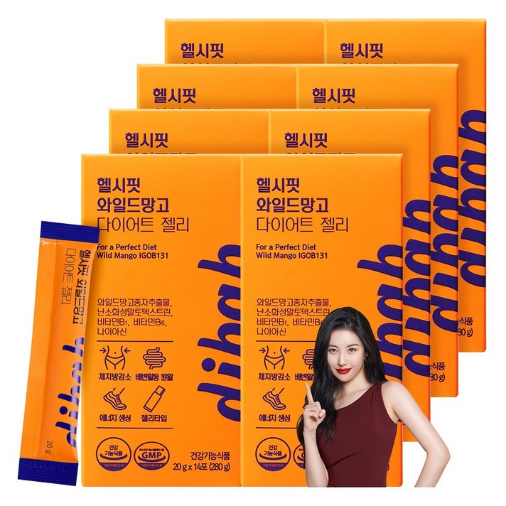 프롬바이오 선미의 디밥 헬시핏 와일드망고 다이어트 젤리, 20g, 8박스, 14포