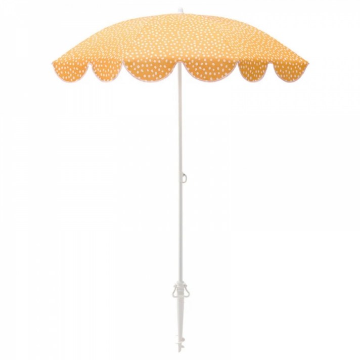 이케아 스트란된 파라솔 옐로/화이트 도트 140cm 205.428.17