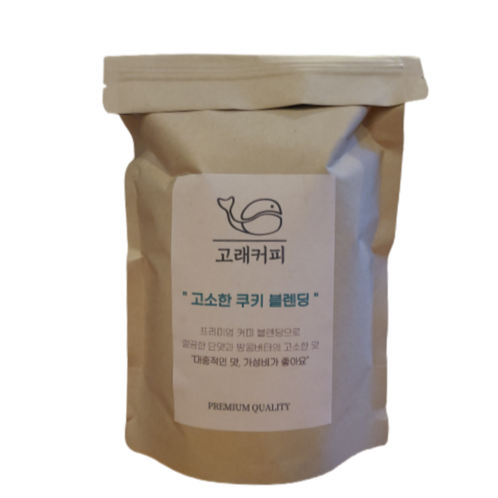 고래커피 고소한쿠키 커피블렌딩 분쇄 원두커피, 드립커피/커피메이커-중간분쇄, 500g, 1개