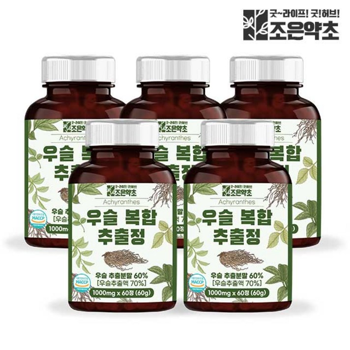 조은약초 국산 우슬 복합 추출물 정, 60g, 5개