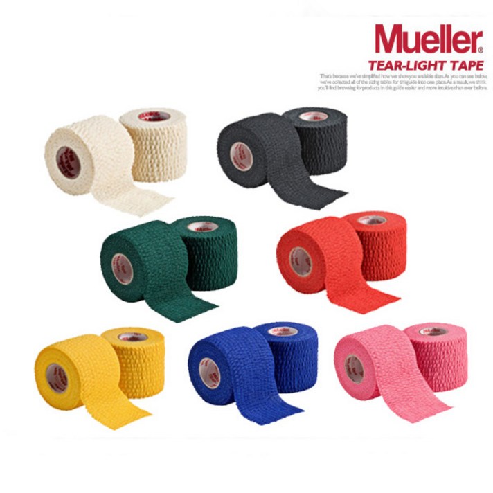 Mueller 뮬러 티어라이트(Tear Light) 중약지 테이프 (블랙), 블랙, 1개