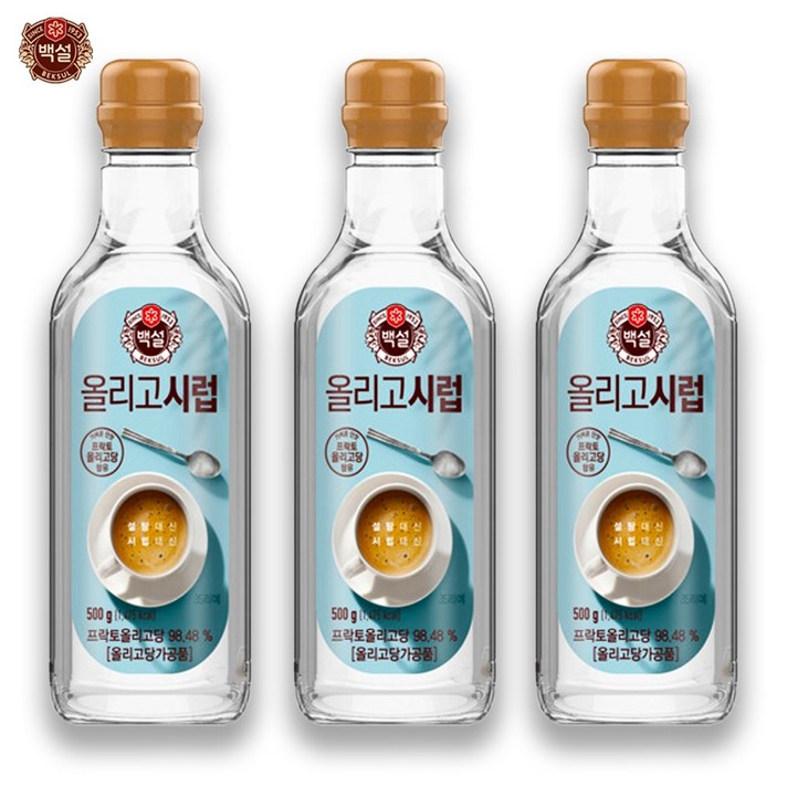 예이니식품 CJ 백설 올리고 시럽 3개(500gx3개) 프락토올리고당