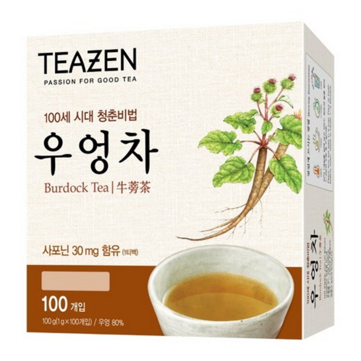 티젠 우엉차, 1g, 100개