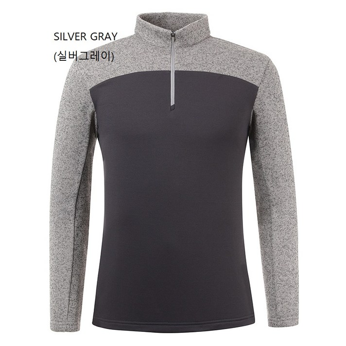 마운티아 (남) 아웃도어 겨울철 가볍고 따뜻하게 입는 써말 플리스 배색 집업 티셔츠 (동수원점)