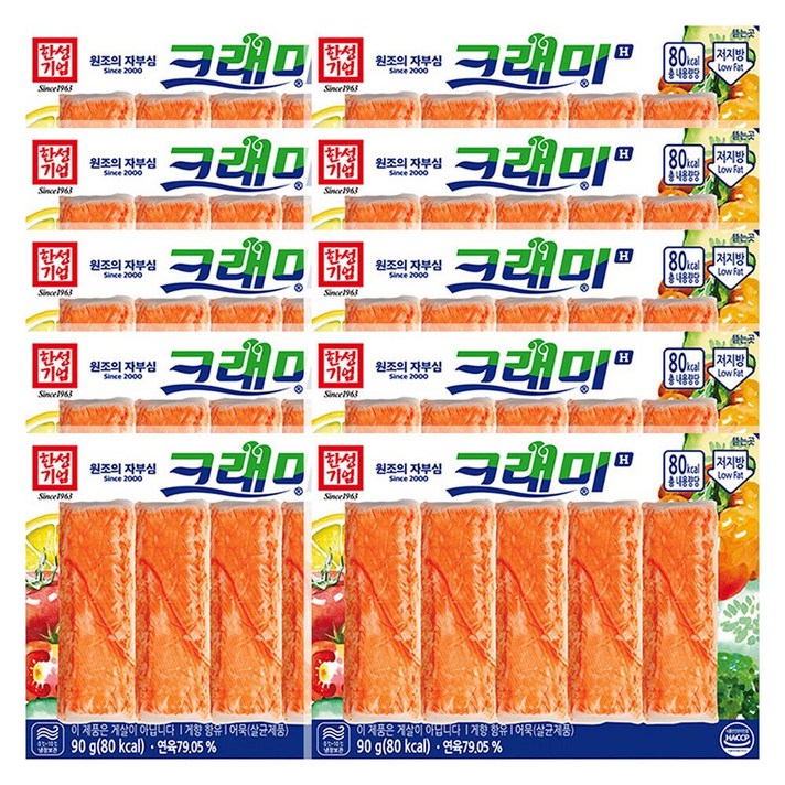 한성 크래미 (90g X 10P)/게맛살, 어묵스프(6g)