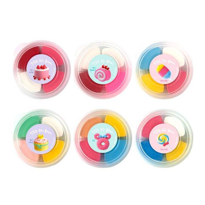 DIY 맛있는 요리 아동용 클레이 12개(칼라찰흙)