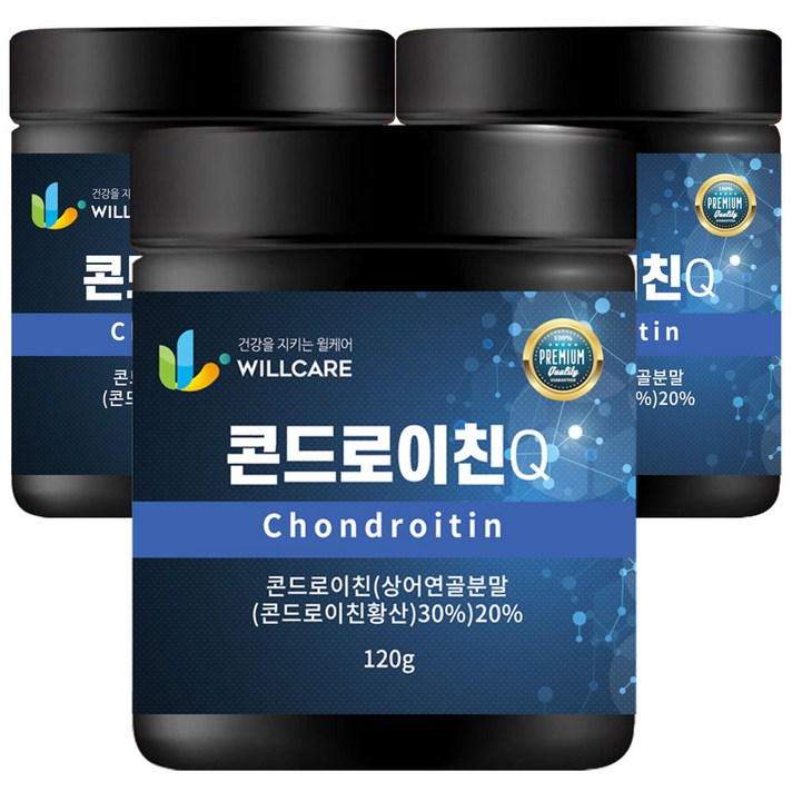 윌케어 콘드로이친Q 프리미엄 분말 가루, 3통