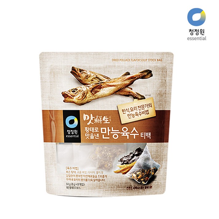 청정원 황태로 맛을 낸 만능육수 티백, 64g, 1개