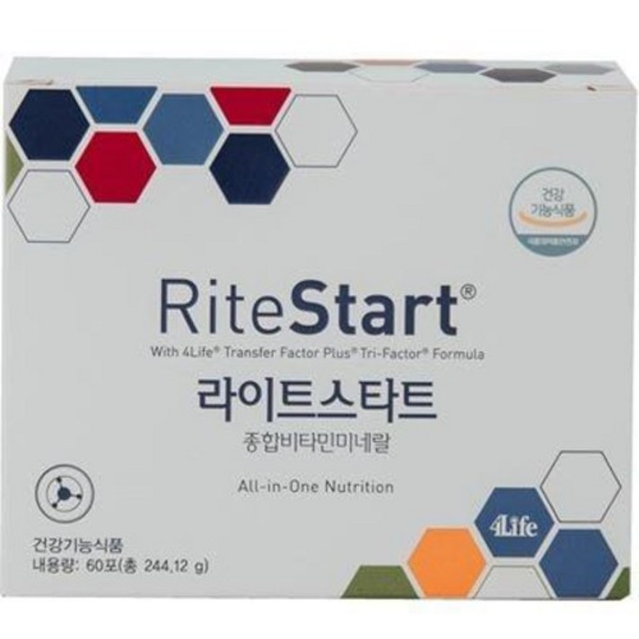 4Life h 라이트스타트 종합 비타민 미네랄 60포, 244.12g, 1개