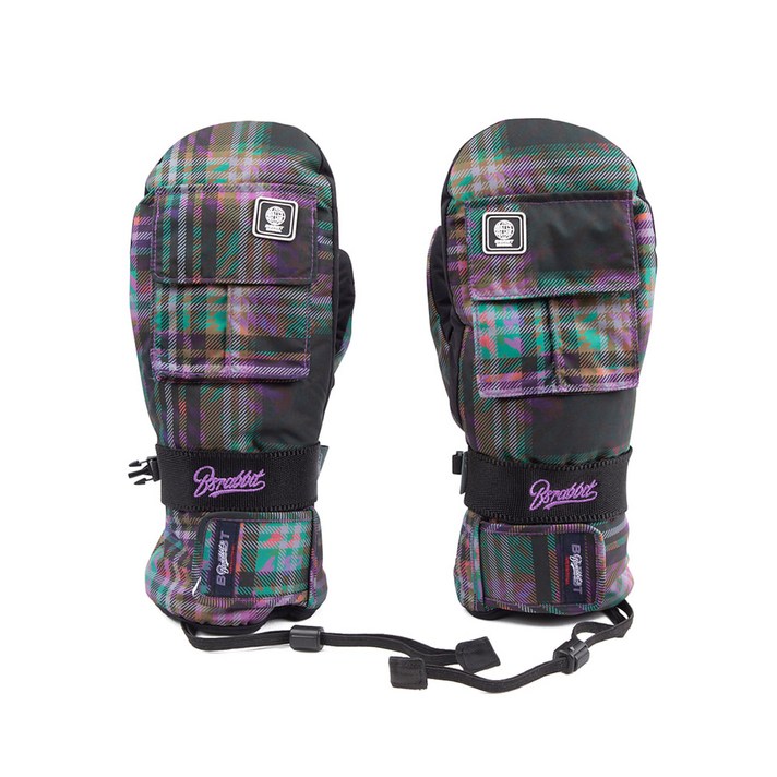 비에스래빗 2223 BSRABBIT BSR POCKET SNOWBOARD GLOVE PURPLE CHECK 스노우보드 장갑