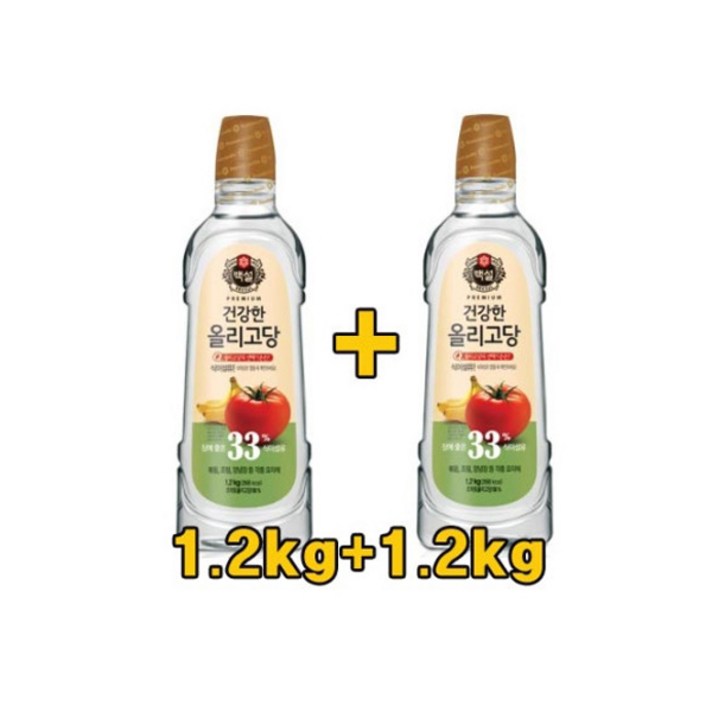 백설건강한올리고당1.2kg+1.2kg/매실액만들기/프락토올리고당100%