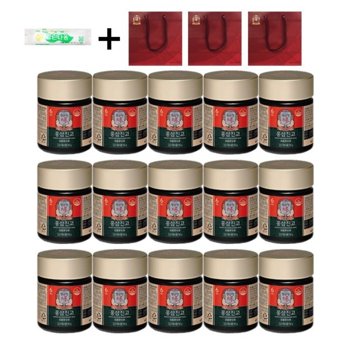 정관장 홍삼진고 100g+쇼핑백+크린타올 증정, 15병, 100g
