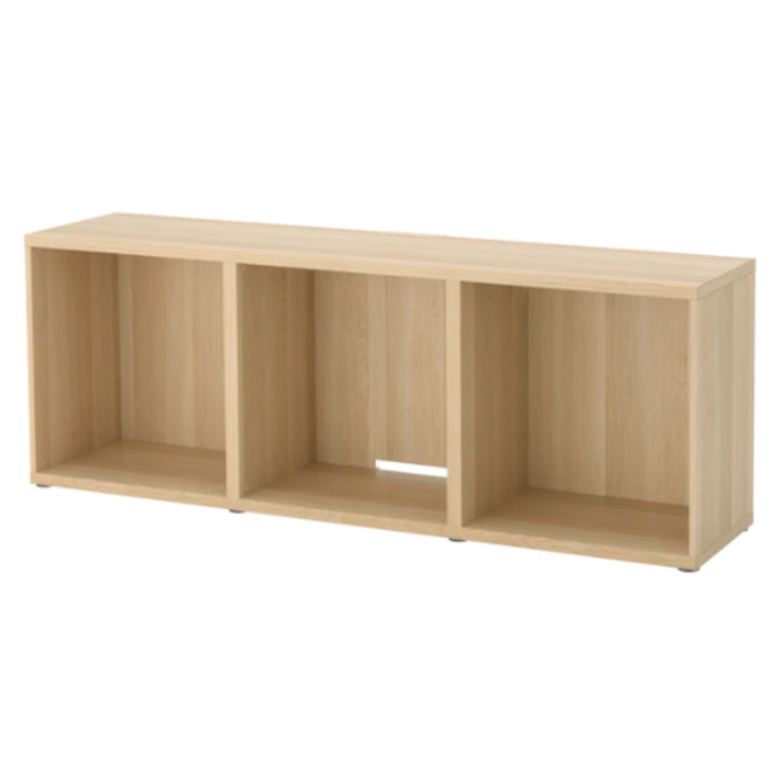 이케아 베스토 TV장식장 화이트스테인 참나무무늬 180x40x64cm 102.998.82, 단품
