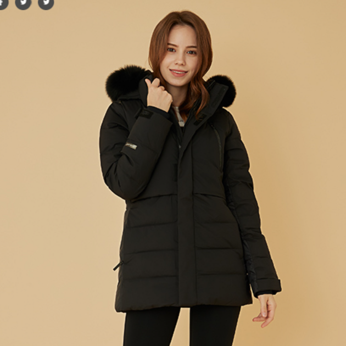 아이더 아이더(EIDER) 이월상품 여성용 중힙기장 구스8:2 다운자켓 천연폭스트리밍 슬림해보이는퀄팅배색 가볍고 부드러운터치감 DWW20510 MAGNO (마그노) 여성 Z1