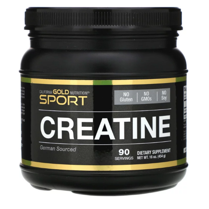 California Gold Nutrition 크레아틴 파우더 1 파운드 Creatine Powder Micronized Monohydrate Creapure Unflavored, 1개(454g)